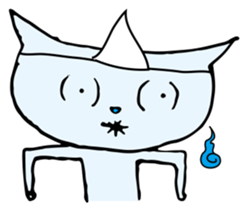 Does the back freeze, too? Ghost cat sticker #1145196