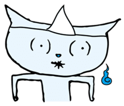 Does the back freeze, too? Ghost cat sticker #1145196