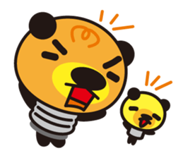 Electric bulb of the bear sticker #1145747