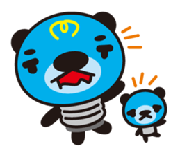 Electric bulb of the bear sticker #1145752