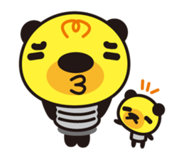 Electric bulb of the bear sticker #1145757