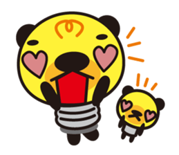 Electric bulb of the bear sticker #1145758