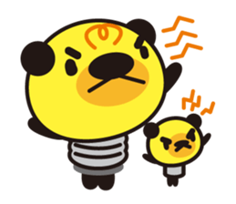 Electric bulb of the bear sticker #1145760