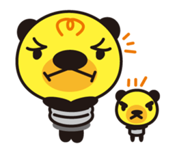 Electric bulb of the bear sticker #1145763