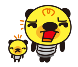 Electric bulb of the bear sticker #1145765