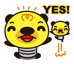 Electric bulb of the bear sticker #1145766