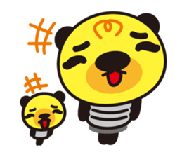 Electric bulb of the bear sticker #1145770