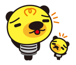 Electric bulb of the bear sticker #1145772