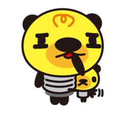 Electric bulb of the bear sticker #1145777