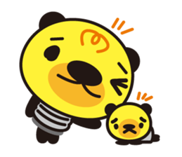 Electric bulb of the bear sticker #1145782