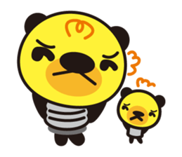 Electric bulb of the bear sticker #1145784