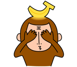 Banana Monkey sticker #1145786