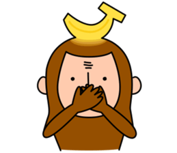 Banana Monkey sticker #1145788