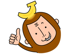Banana Monkey sticker #1145789