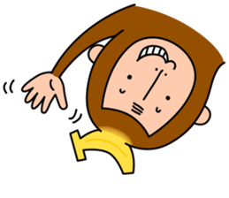 Banana Monkey sticker #1145790