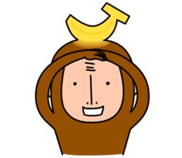 Banana Monkey sticker #1145791