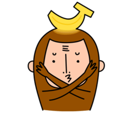 Banana Monkey sticker #1145792