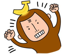 Banana Monkey sticker #1145797