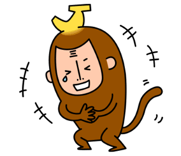 Banana Monkey sticker #1145798