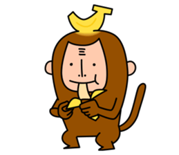 Banana Monkey sticker #1145802