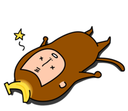 Banana Monkey sticker #1145806