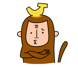 Banana Monkey sticker #1145812