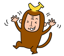 Banana Monkey sticker #1145822