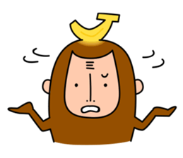 Banana Monkey sticker #1145823