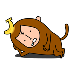 Banana Monkey sticker #1145824