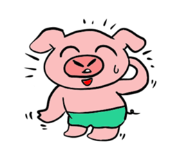 A pig with a emotional nose sticker #1146351