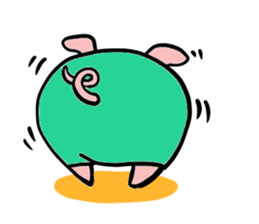 A pig with a emotional nose sticker #1146356