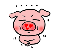 A pig with a emotional nose sticker #1146359