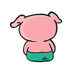 A pig with a emotional nose sticker #1146360