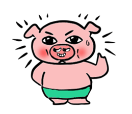 A pig with a emotional nose sticker #1146363