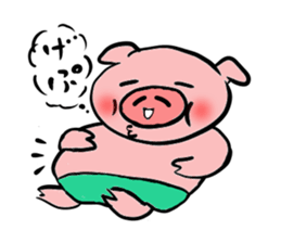 A pig with a emotional nose sticker #1146367