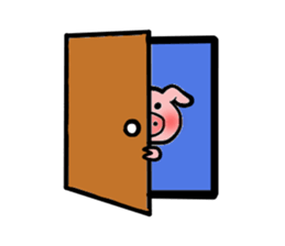 A pig with a emotional nose sticker #1146373