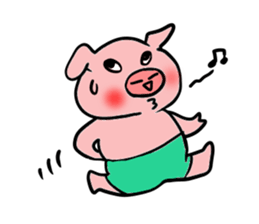 A pig with a emotional nose sticker #1146374
