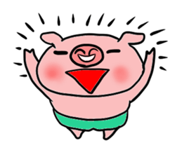 A pig with a emotional nose sticker #1146381