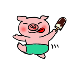 A pig with a emotional nose sticker #1146384