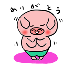 A pig with a emotional nose sticker #1146385