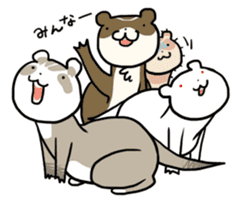 Goofy ferret TOUCH2 with friends! sticker #1146925