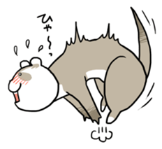 Goofy ferret TOUCH2 with friends! sticker #1146929