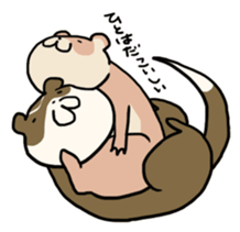 Goofy ferret TOUCH2 with friends! sticker #1146939