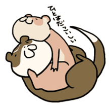 Goofy ferret TOUCH2 with friends! sticker #1146939