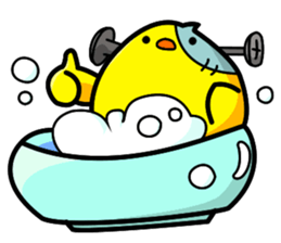 Fish and chick sticker #1148095