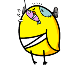 Fish and chick sticker #1148096