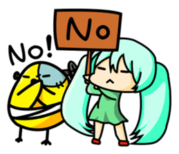 Fish and chick sticker #1148098