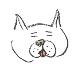 Funny faces of French bulldog SAKI sticker #1148227