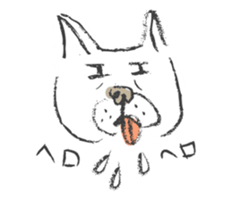 Funny faces of French bulldog SAKI sticker #1148248