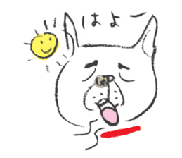 Funny faces of French bulldog SAKI sticker #1148258